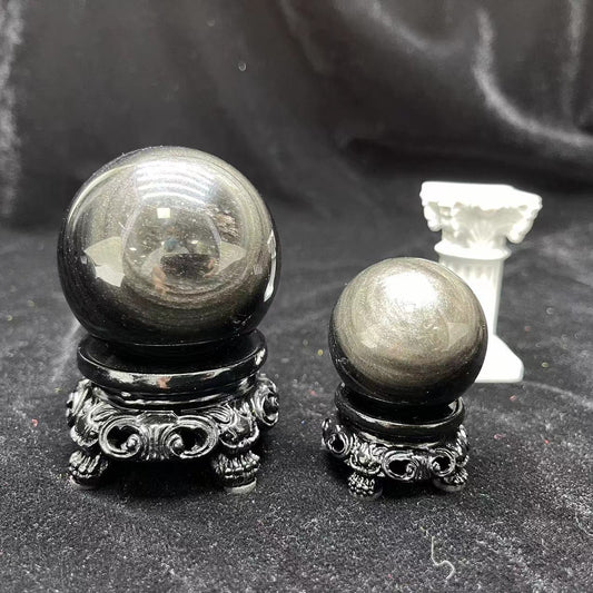 Sliver Obsidian Sphere