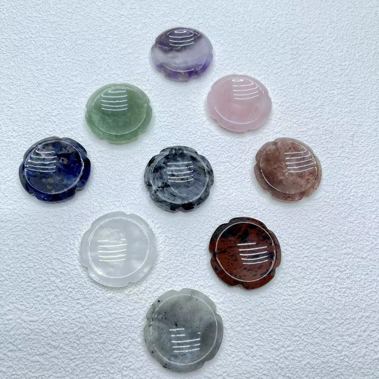 Worry Stone, Flower & Heart &Oval Shape
