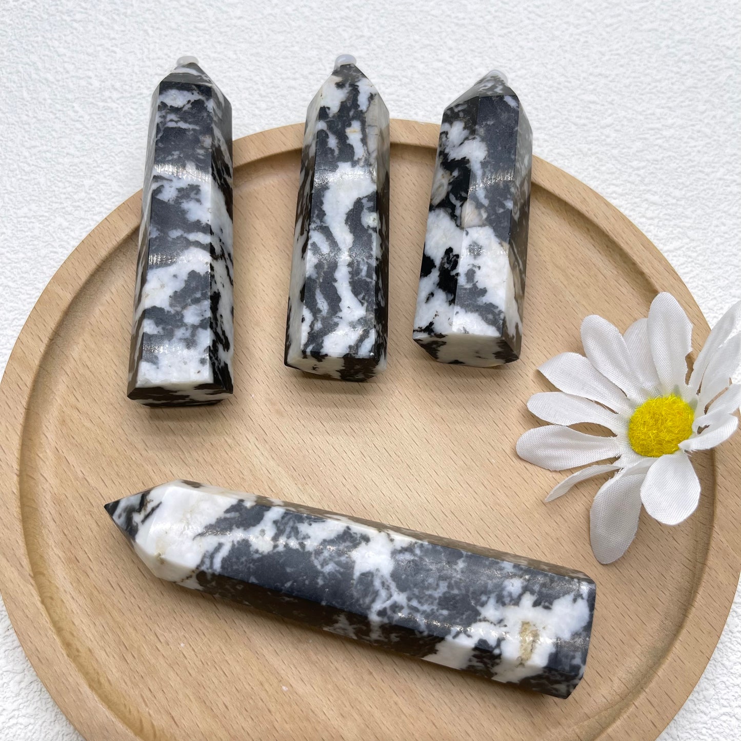 Black and White Zebra Stone Point