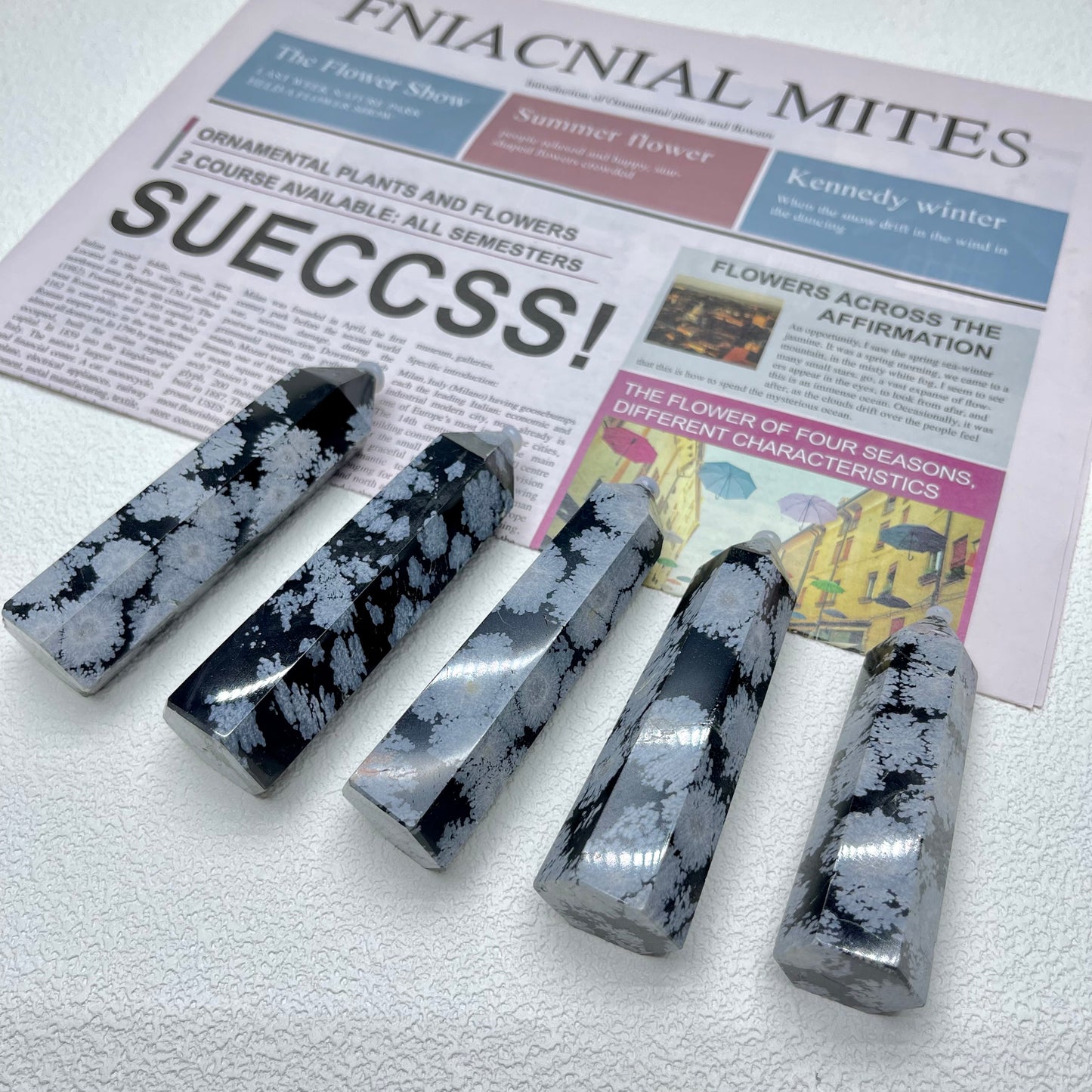 Snowflake Obsidian Point