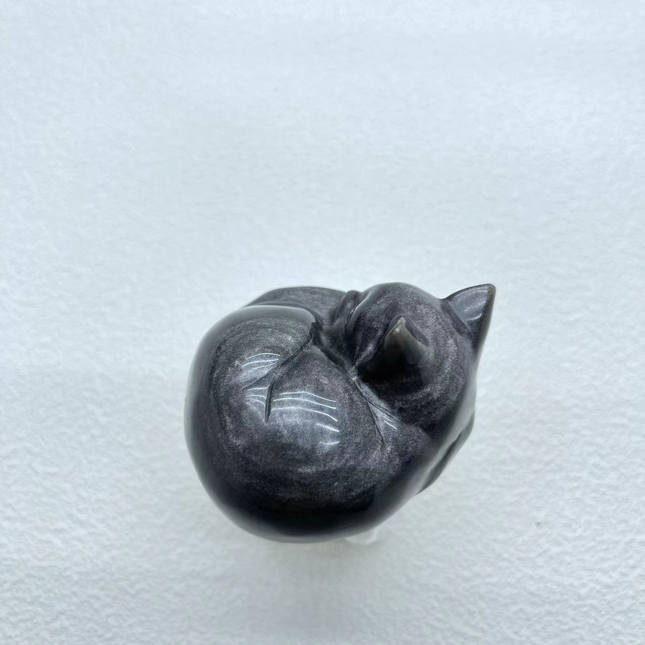 Sleeping Cat Sliver Obsidian Healing Crystal