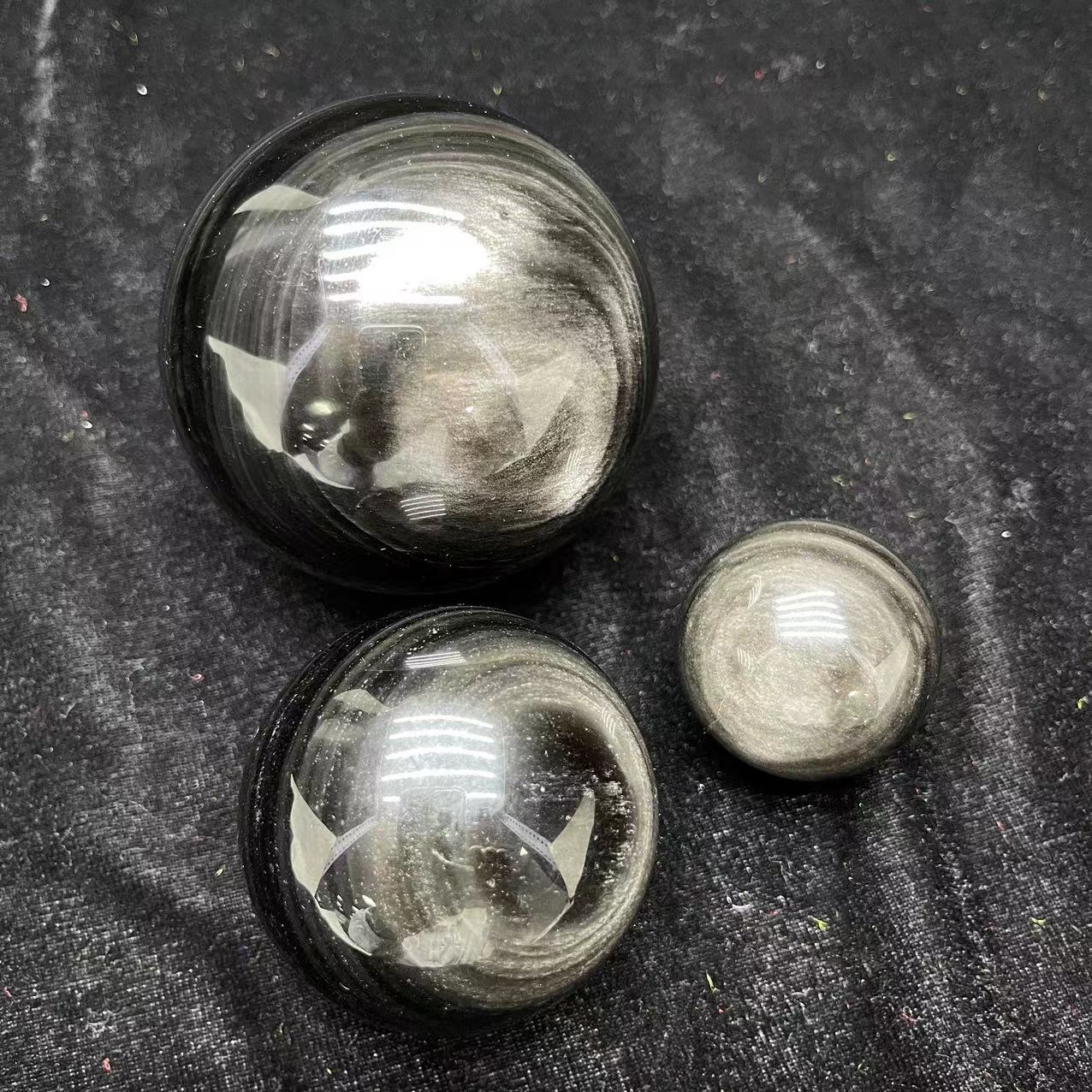 Sliver Obsidian Sphere
