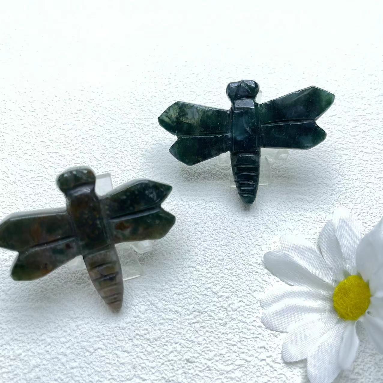 Dragonfly Carving, Agate & Jasper