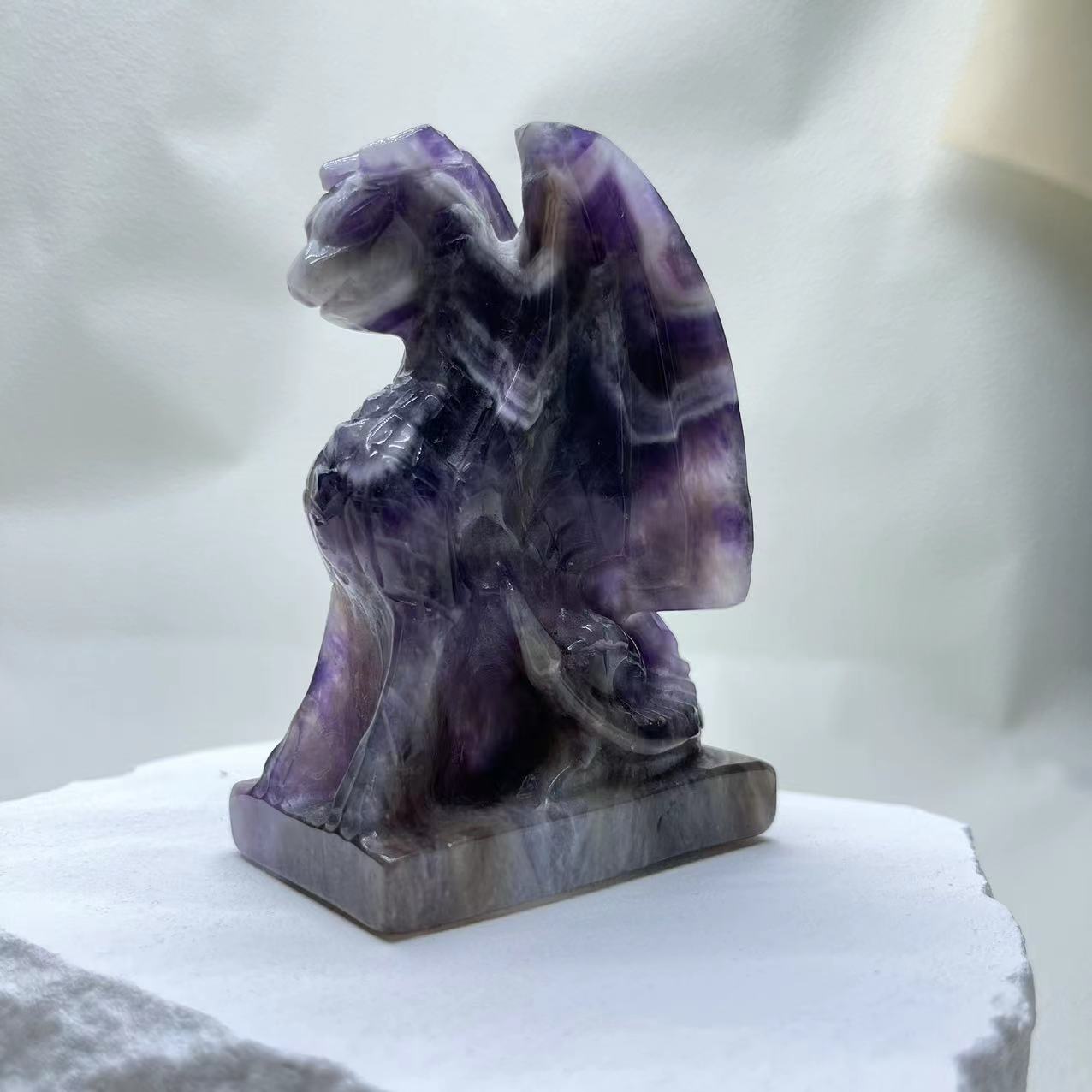 Flying Dragon Amethyst and Rose Quartz