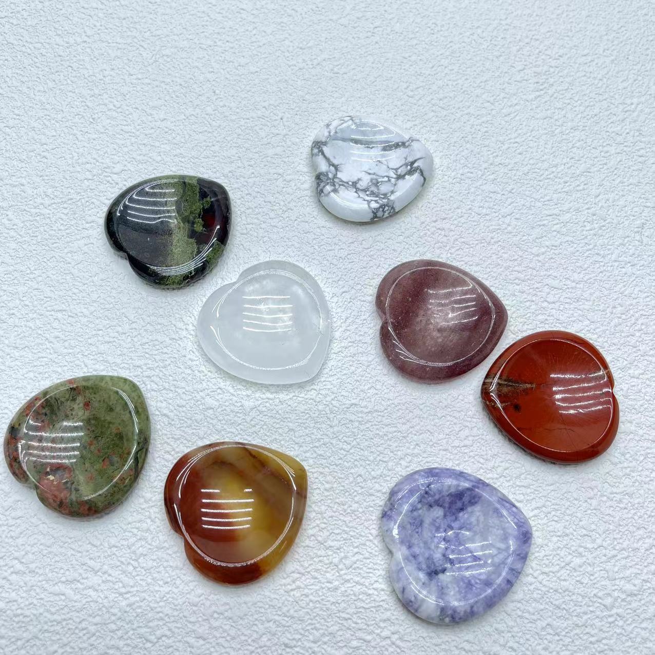 Worry Stone, Flower & Heart &Oval Shape