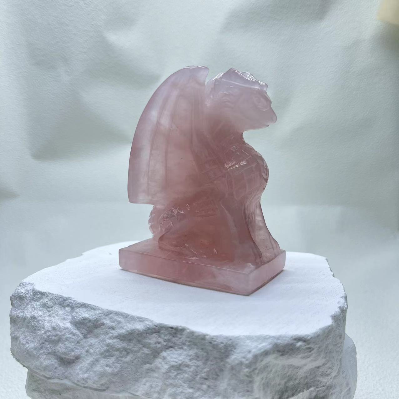 Flying Dragon Amethyst and Rose Quartz