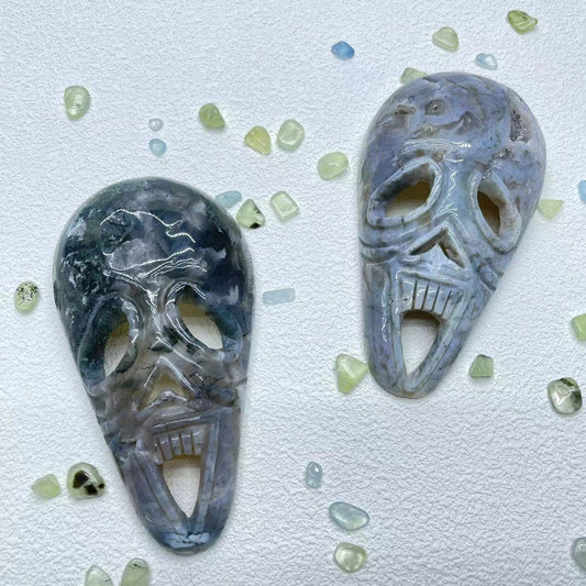Moss Agate Ghost Mask