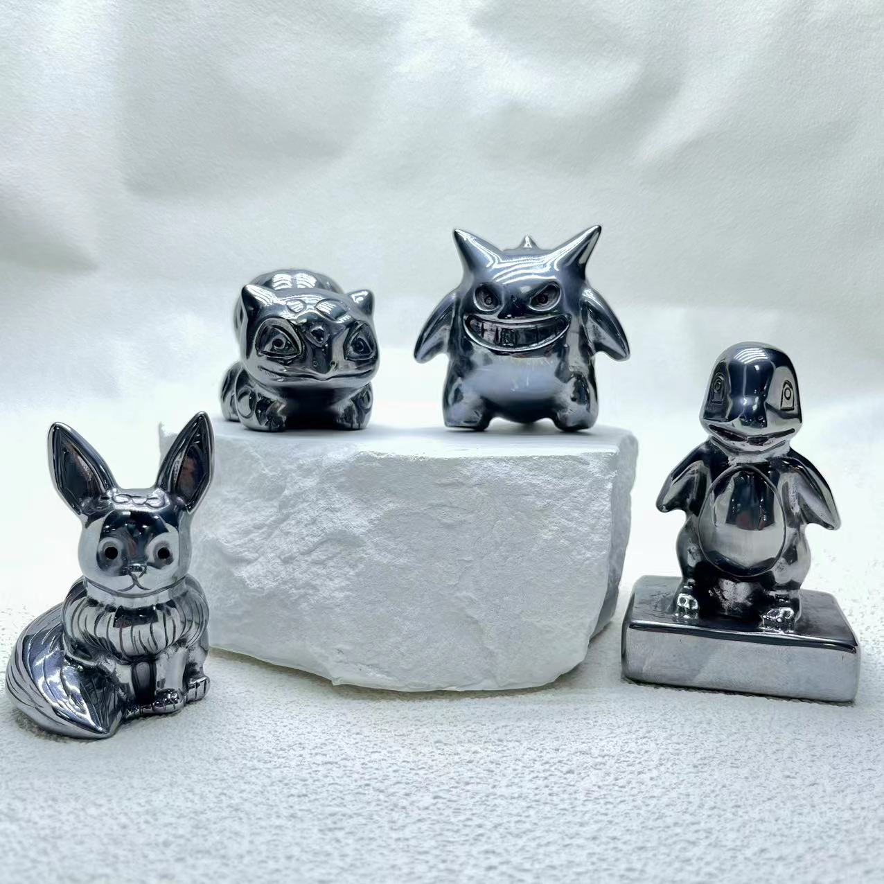 Titanium Pokemon Crystal Carvings