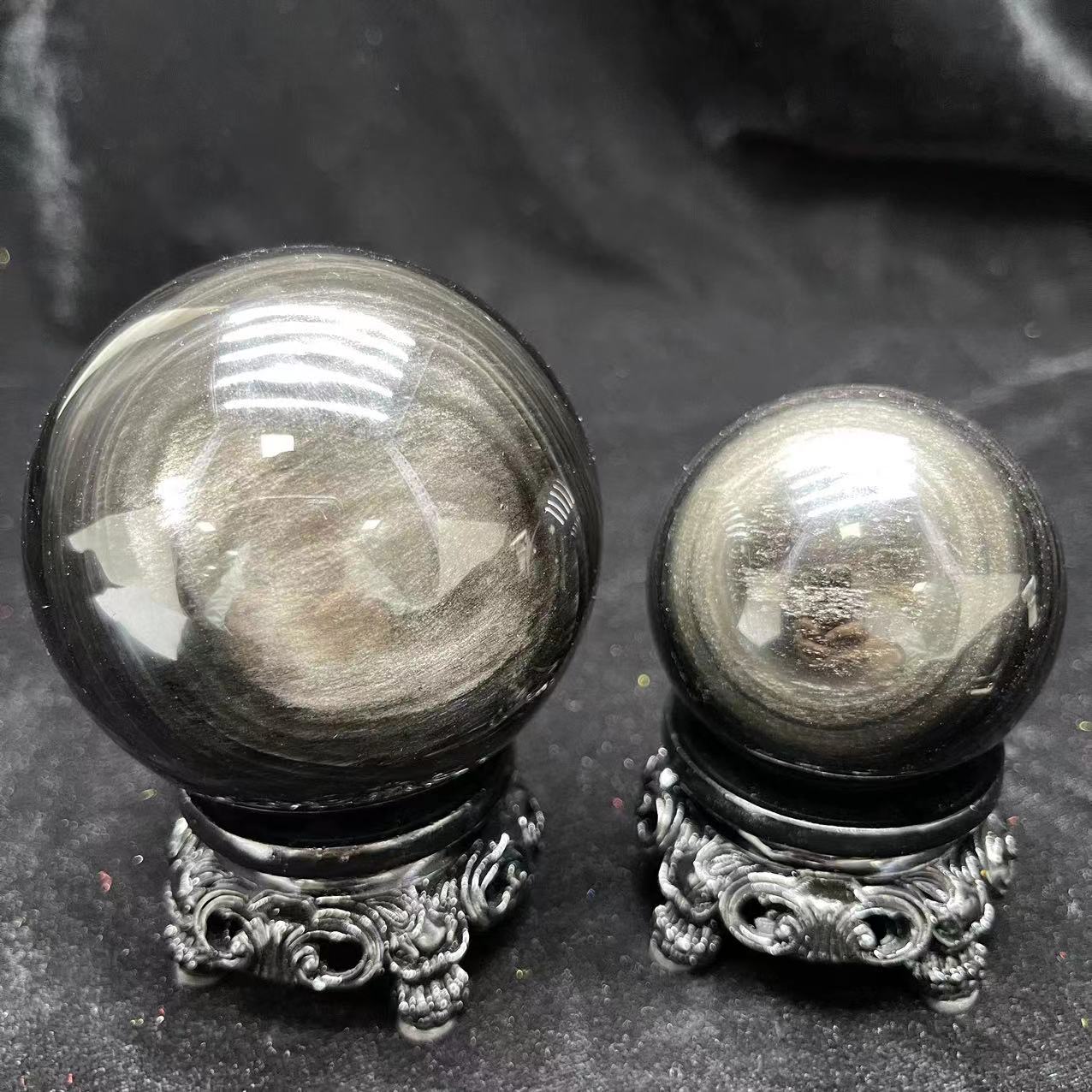 Sliver Obsidian Sphere