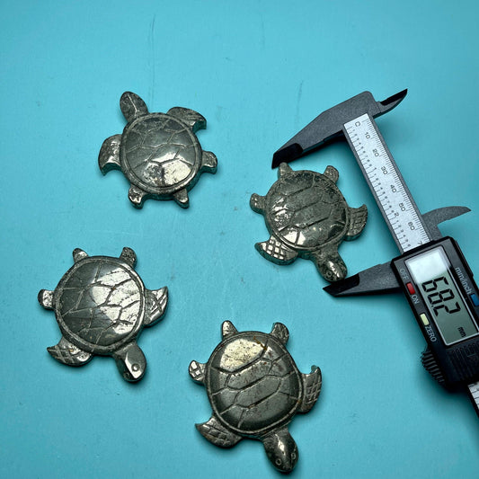 Pyrite Sea Turtle Carving ,set of 1